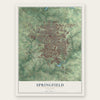 Springfield, Missouri map print, the full design