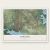 Corinth, Texas map print, the full design