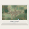 Burlington, Colorado map print, the full design