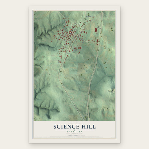Science Hill, Kentucky map print, the full design