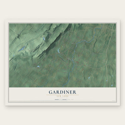 Gardiner, New York map print, the full design