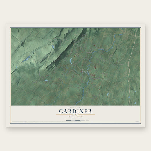 Gardiner, New York map print, the full design