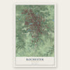 Rochester, Minnesota map print, the full design
