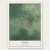 Volin, South Dakota map print, the full design