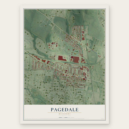 Pagedale, Missouri map print, the full design