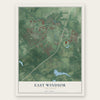 East Windsor, New Jersey map print, the full design