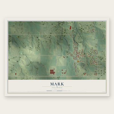 Mark, Illinois map print, the full design