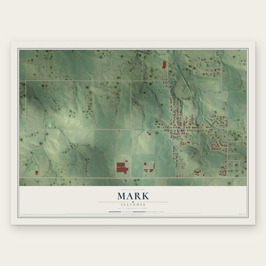 Mark, Illinois map print, the full design