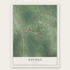 Zavalla, Texas map print, the full design
