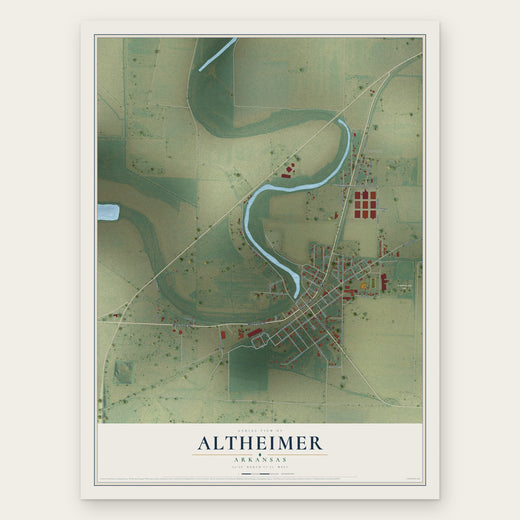 Altheimer, Arkansas map print, the full design