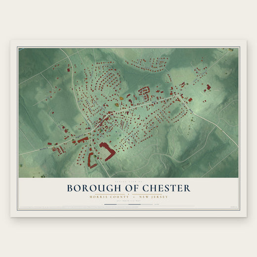 Borough of Chester, Morris County, New Jersey map print, the full design