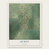 De Witt, Illinois map print, the full design