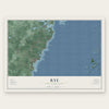 Rye, New Hampshire map print, the full design