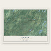 Green, New Jersey map print, the full design
