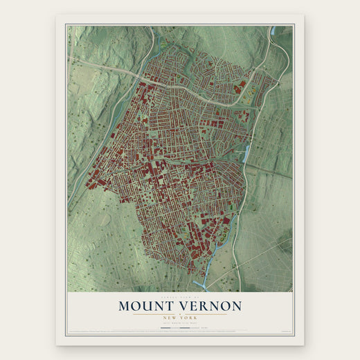 Mount Vernon, New York map print, the full design