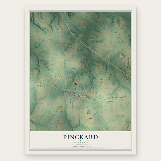 Pinckard, Alabama map print, the full design