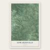 Edwardsville, Alabama map print, the full design