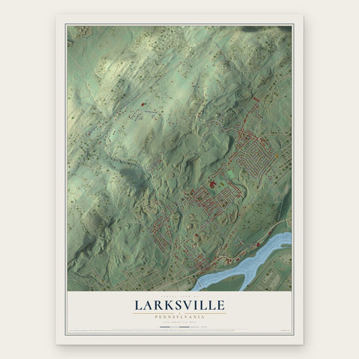 Larksville, Pennsylvania map print, the full design