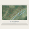 Waterproof, Louisiana map print, the full design