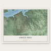 Green Hill, Tennessee map print, the full design