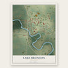 Lake Bronson, Minnesota map print, the full design