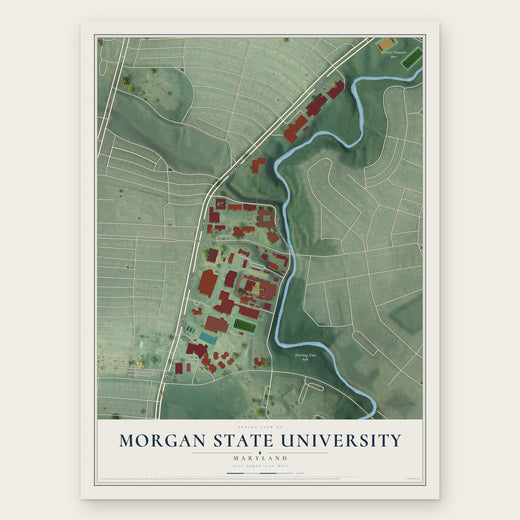 Morgan State University, Maryland map print, the full design
