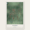 Elnora, Indiana map print, the full design