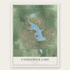 Candlewick Lake, Illinois map print, the full design