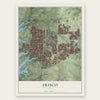 Frisco, Texas map print, the full design