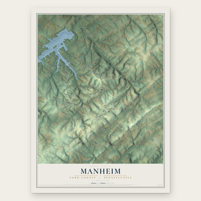 Manheim, York County, Pennsylvania map print, the full design