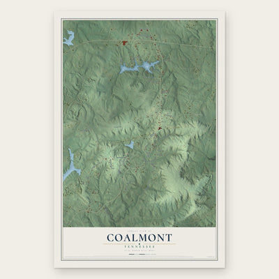 Coalmont, Tennessee map print, the full design