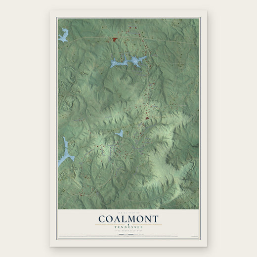 Coalmont, Tennessee map print, the full design