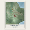 Lake Norden, South Dakota map print, the full design