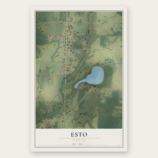 Esto, Florida map print, the full design