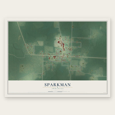 Sparkman, Arkansas map print, the full design