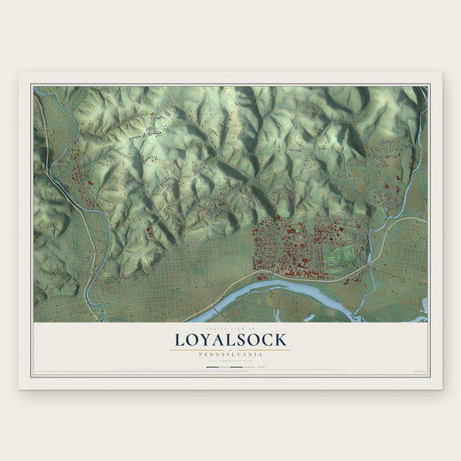 Loyalsock, Pennsylvania map print, the full design