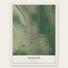 Frannie, Wyoming map print, the full design