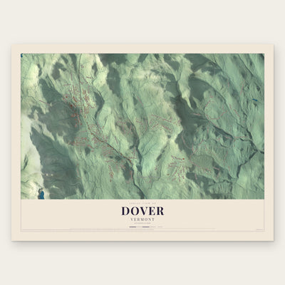 Dover, Vermont map print, the full design