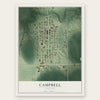 Campbell, Nebraska map print, the full design