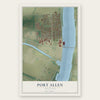 Port Allen, Louisiana map print, the full design