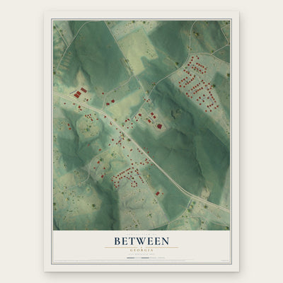 Between, Georgia map print, the full design