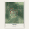 Ghent, Minnesota map print, the full design