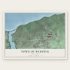 Town of Webster, New York map print, the full design