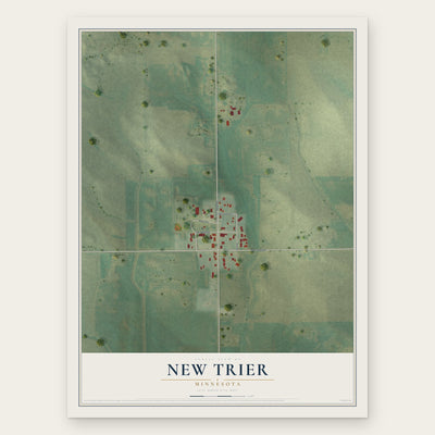 New Trier, Minnesota map print, the full design