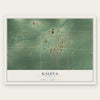 Kaleva, Michigan map print, the full design