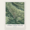 Carmel Valley Village, California map print, the full design