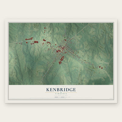 Kenbridge, Virginia map print, the full design