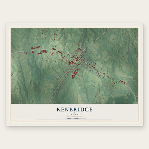 Kenbridge, Virginia map print, the full design