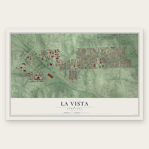 La Vista, Nebraska map print, the full design