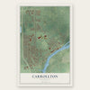 Carrollton, Michigan map print, the full design